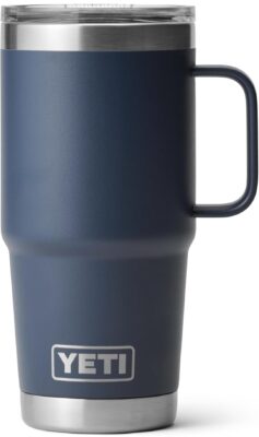 YETI Rambler, Stainless Steel Vacuum Insulated Travel Mug with Stronghold Lid, Navy, 20 oz (591 ml)