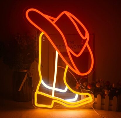 Cowboy Boots Neon Sign